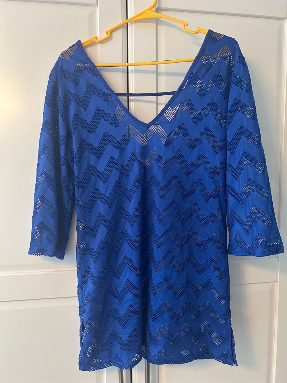 Blue Chevron Swim Cover-up